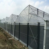 Serre de jardin multi-chapelles en film plastique PE, grande taille, pour usage agricole commercial, à double couverture, avec structure en acier galvanisé à chaud, prix usine