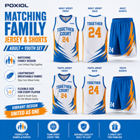Conjunto de Camisetas de Baloncesto Familiares Personalizadas, Ropa Deportiva a Juego para Padres e Hijos, para Eventos Comunitarios, Campamentos, Clubes y Actividades Grupales