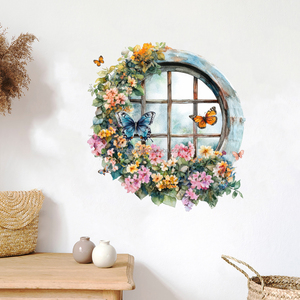 Peinture de paysage de <span class=keywords><strong>forêt</strong></span> de jardin Simulation <span class=keywords><strong>Stickers</strong></span> <span class=keywords><strong>muraux</strong></span> Salon Balcon Décoration Papier peint <span class=keywords><strong>Stickers</strong></span> <span class=keywords><strong>muraux</strong></span> auto-adhésifs - Product Image 1