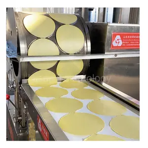 Máquina comercial para hacer crepes de gas, máquina de envoltura de rollos de primavera, para hacer tortitas, luminpia, popiah, injera