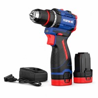 Moteur sans balais 16V, électrique sans fil, couple de 45 Nm, vitesse variable 500/1600 tr/min, mandrin sans clé, tournevis, lumière LED, batterie 10 mm