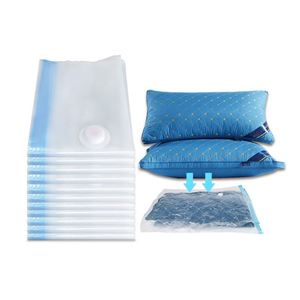 Sac de rangement pour vêtements personnalisé, classique, à double fermeture éclair, pliable, écologique, transparent, à compression sous vide, pour le salon - Product Image 1