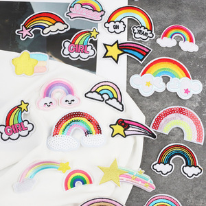 แผ่นผ้าปักลายสีรุ้งสำหรับเด็กแผ่นปะติดสีรุ้งหลากสี - Product Image 2