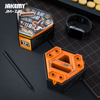 JAKEMY JM-Z21 X-Magic Cube Organisateur d'outils modulaire magnétique en plastique DIY, aimantateur/démagnétiseur, avec couvercle rabattable pour embouts de tournevis OEM/ODM