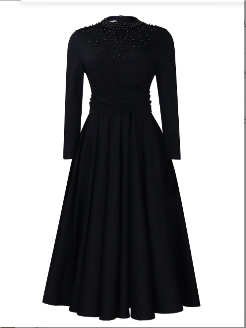 Women's New Fashionable Elegant High Waist Casual Big Swing Dress|  Alibaba.com