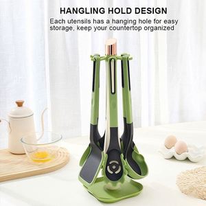 Accesorios de Cocina Kaimi, Utensilios de Cocina de Silicona Resistentes al Calor, de Grado Alimenticio, Juego de Espumadera y Espátula Antiadherentes para Sopa - Product Image 5