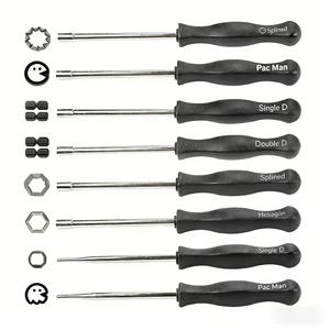 Kit d'outils de réglage de carburateur 8 pièces avec tournevis pour moteurs 2 temps, tronçonneuses, débroussailleuses, tondeuses, souffleurs Za Ma Wal Bro Hus Echo - Product Image 1