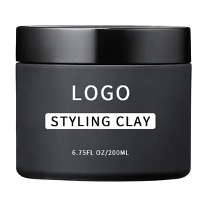 200ML Nhãn Hiệu Riêng Sản Phẩm Tóc Bom Mát Tạo Kiểu Đất Sét Rượu Miễn Phí Barber Tóc Đất Sét Vừa Giữ Tóc Hữu Cơ Bom Mát Matte - Product Image 1