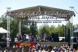 Modular nhôm hợp kim tổ chức sự kiện giàn hiển thị cho buổi hòa nhạc vòm-Vít Bolt-cùng với giai đoạn thủy tinh với dự án cong sử dụng - Product Image 2