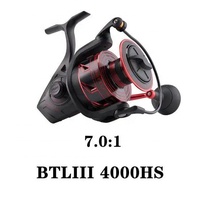 Moulinet de Pêche en Mer Penn Reel Battle III FJORD, Moulinet Spinning et Jigging pour Gaucher, Idéal pour la Traîne en Bateau