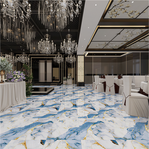 Vente flash : Carreaux de sol en porcelaine brillante bleu ciel 600x600, antidérapants, pour salle de concert et restaurant - Product Image 2