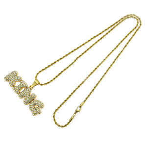 Collar <span class=keywords><strong>de</strong></span> rey <span class=keywords><strong>de</strong></span> cristal dorado a <span class=keywords><strong>la</strong></span> moda para jóvenes <span class=keywords><strong>de</strong></span> EE. UU. Venta al por mayor N2303040 - Product Image 3