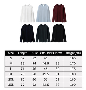 Camiseta de Algodón de Alta Calidad al por Mayor, 230 g/m², Personalizable, Cuello Redondo, Manga Larga, Hombros Caídos, para Hombre - Product Image 5