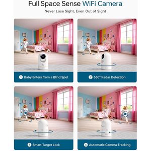 Foscam 4K Indoor <b>Camera</b> R8M Wi-Fi Baby Pet Monitor 360 Degree Auto Tracking No Blind Spot - Product Image 2