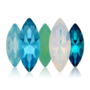 Xichuan Glass Loose Pointback Navette Shape Pegamento en suministros K9 Fancy Stones Joyería Rhinestone Nail Art Accesorios - Product Image 2