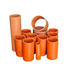 De50-De315mm Insulated Electrical Wire Protection Pvc Pipe Orange Tubes Electric Sheath Pipe