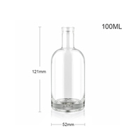 Bouteilles de spiritueux en verre extra clair de 200 ml, 375 ml, 500 ml, forme ovale, avec impression sérigraphique, design gratuit