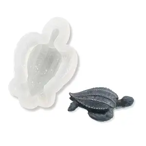 新しい海の動物のクリスタルドロップ接着剤装飾的なシリコーン型小さなカメサメワニホッキョクグマ型