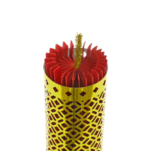 Ornements de pétards chinois traditionnels en papier nid d'abeille OEM, décorations 3D rouges et dorées pour le Nouvel An lunaire, affichage à domicile et en magasin - Product Image 6