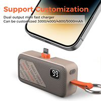 Cargador Portátil Personalizado con Pantalla Digital y Cable Integrado, 5000mAh, Compacto y Mini, para Regalos Corporativos
