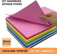 Feuilles de mousse EVA faites à la main 12X8 pouces 2mm d'épaisseur couleurs assorties pour l'artisanat école Scrapbooking Arts extrusion coupe