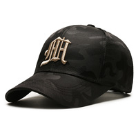 Gorra de Béisbol Camuflaje Negra, Bordada en 3D, Deportiva, Resistente y Ligera, Secado Rápido, Exterior, Ala Curva, Unisex, OEM, ODM, Mayorista