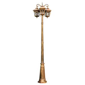 Lampadaire de jardin extérieur en fer avec abat-jour en verre, lumière LED blanc chaud IP66 2700K AC 220V, montage encastré, détecteur de mouvement, alimenté par énergie solaire - Product Image 4