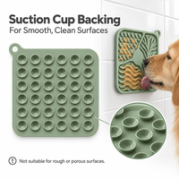 Tapis de léchage personnalisé en silicone pour animaux de compagnie, avec ventouse, multi-textures, pour alimentation lente, OEM ODM Marque Privée