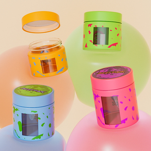 1Oz 2Oz 3Oz 4Oz Mùi Bằng Chứng Hoa Lưu Trữ Rõ Ràng Cửa Sổ Thảo Mộc Mùi Bằng Chứng 3.5 Oz/G Lọ Thủy Tinh Container Với Trẻ Em Chống Nắp - Product Image 3