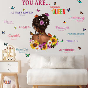 <span class=keywords><strong>Adesivi</strong></span> ispiratori della decorazione della stanza delle ragazze del fiore della farfalla 3D sul muro - Product Image 3