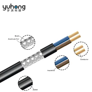 YUHONG 24*0,3 mm 24*0,5 mm 24*0,75 mm 24*1mm 24*1,5 mm 300V KVVRP RVVSP geschützt flexibles Kabel Signalsteuerung Drahtkabel