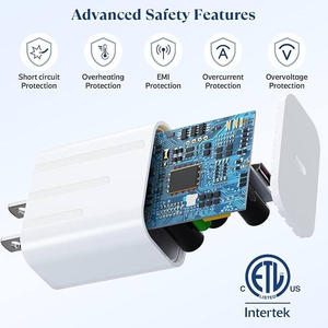 <span class=keywords><strong>Chargeur</strong></span> Rapide USB-C PD20W avec Tête et Câble Type C vers Type C, Prises US EU UK, Ensemble avec Boîte, Adaptateur 20W pour <span class=keywords><strong>iPhone</strong></span> 16 15 14 <span class=keywords><strong>13</strong></span> 12 - Product Image 4