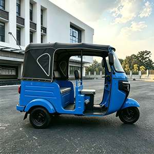 Tricycle bleu-noir tout-terrain, forte capacité de montée et haute capacité de charge, double usage pour passagers - Product Image 2