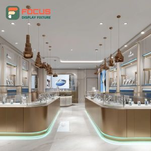 Vitrine de magasin de bijoux de luxe, comptoir de centre commercial à surface polie, armoire à bijoux - Product Image 4