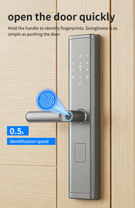 Serrure <span class=keywords><strong>de</strong></span> porte intelligente en aluminium, déverrouillage par empreinte digitale, mot <span class=keywords><strong>de</strong></span> <span class=keywords><strong>passe</strong></span>, carte IC, clé, stockage cloud, Wi-Fi, application Tuya, sécurité <span class=keywords><strong>de</strong></span> niveau C - Product Image 3