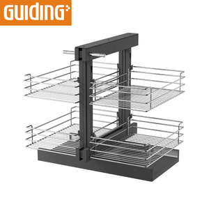 Blind Corner Pull Out Wire Basket Drawer Soft Closing Damper Kitchen Corner Pull Down Under Cabinet Wire Baskets - Product Image 4