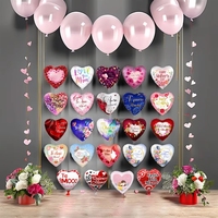 Ballons de fête en gros, ballons en aluminium en forme de cœur espagnol de 18 pouces, qualité hélium, pour la fête des mères, décoration de fête