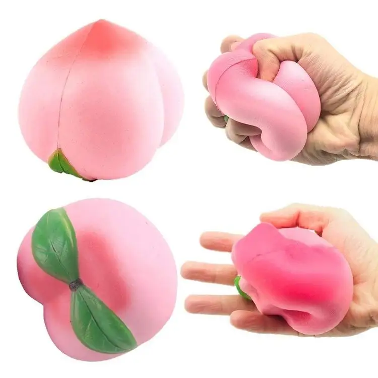 Children and adults popular PU soft charm simulation soft peach rebound decompression toy soft elastic magic release ball