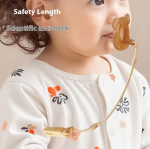 Chaîne de sucette pour bébé durable anti-chute avec anneau de dentition en silicone en forme d'animal, en forme de cœur, clip en silicone pour sucette, chaîne de clip pour sucette - Product Image 6
