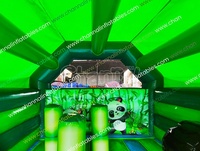 Château gonflable Panda résidentiel, maison de jeu, forêt de bambou, trampoline, aire de jeux extérieure, parc à thème pour tout-petits