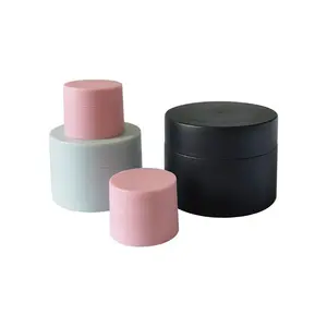 Luxo 5g 10g 15g 30g 50g 80g 1oz branco rosa azul preto pp recipiente vazio de plástico para cosméticos gelados
