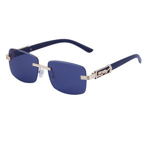 Gafas de Sol Retro Europeas Americanas Personalizadas, Sin Marco, Cuadradas, Unisex, Lentes de PC con Protección UV400, Estilo Instagram, Origen Taizhou - Product Image 5