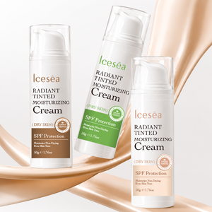 Crema Hidratante con Color Icesea, Etiqueta Privada al por Mayor OEM/ODM, con Ceramida, Ácido Hialurónico y Protección SPF para Piel Seca - Product Image 2