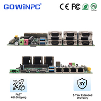 Placa Base para Router de Software, Intel I5-8250U 3955UI I5-7200U, Thin Mini ITX, 4 Puertos LAN Gigabit, 6 Puertos COM, Compatible con Windows 7, 8, 10, Linux, PXE, WOL