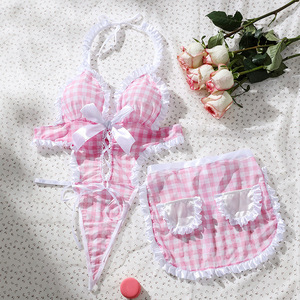 Сексуальное, невинное, страстное, облегающее, клетчатое, в стиле ремней, эротическое белье из Европы, Америки, Японии и Южной Кореи - Product Image 2