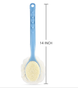 Bodyworks Shower Body Brush <strong>Long</strong> <strong>Handle</strong> Bath Brush Loofah Body Scrub <strong>Sponge</strong> 2 in 1Handheld on a Stick for Body - Product Image 4