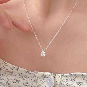 925 스털링 실버 패션 쥬얼리 CZ 지르콘 여성용 물방울 펜던트 목걸이 - Product Image 5