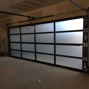 <span class=keywords><strong>Porte</strong></span> <span class=keywords><strong>de</strong></span> <span class=keywords><strong>garage</strong></span> sectionnelle en aluminium avec verre trempé, moderne, panoramique, antivol, à levage automatique, pour villa - Product Image 5