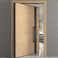 Porte d'entrée principale de style américain moderne OUNA, en métal, en aluminium, pivotante, pour maison, villa