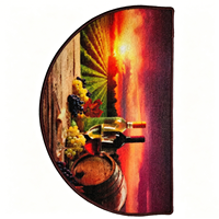 Tapis de cuisine imprimé sur mesure à poils bouclés, avec bordure cousue et dos antidérapant